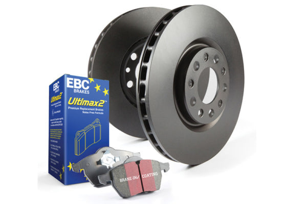 EBC S1 Kits Ultimax Pads and RK Rotors - S1KF1932 for 2014-2020 Fiat 500L - front view