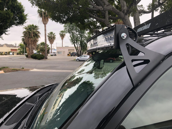 Cali Raised 2003-2024 Toyota 4Runner 52 Curved Led Light Bar Roof Brackets Kit - Brackets W/ 5D Opt - CR2504 - front view