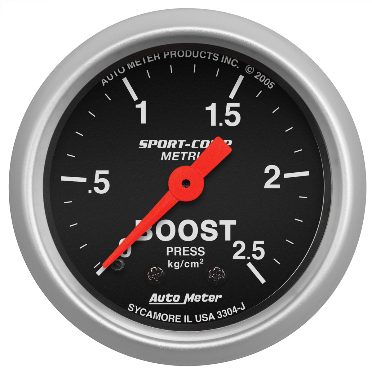 Autometer Sport-Comp 52mm METRIC 0-2.5kg/Cm2 Mechanical Gauge - 3304-J
