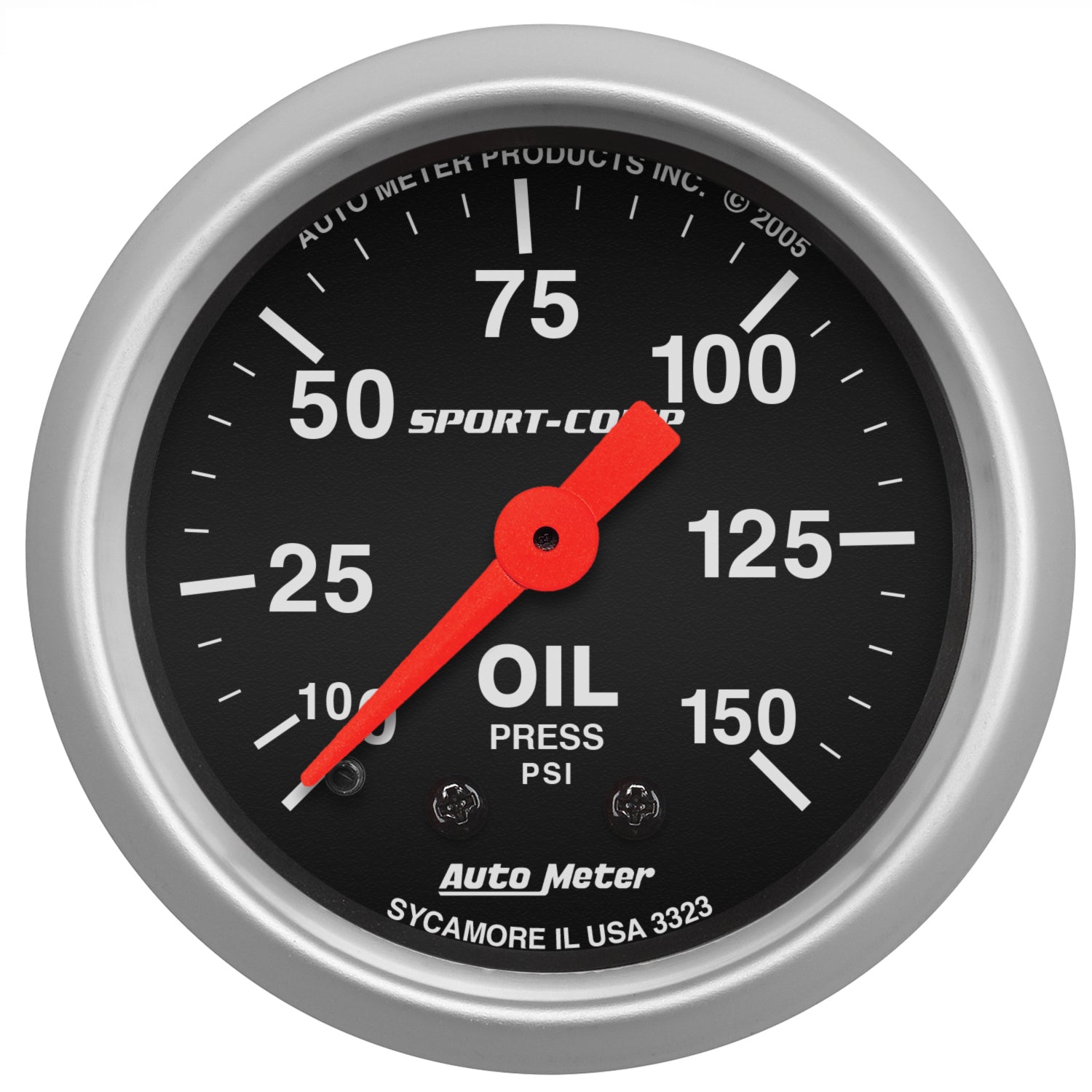 Autometer Sport Comp 52mm Mechanical 0-150 PSI Oil Pressure Gauge - 3323