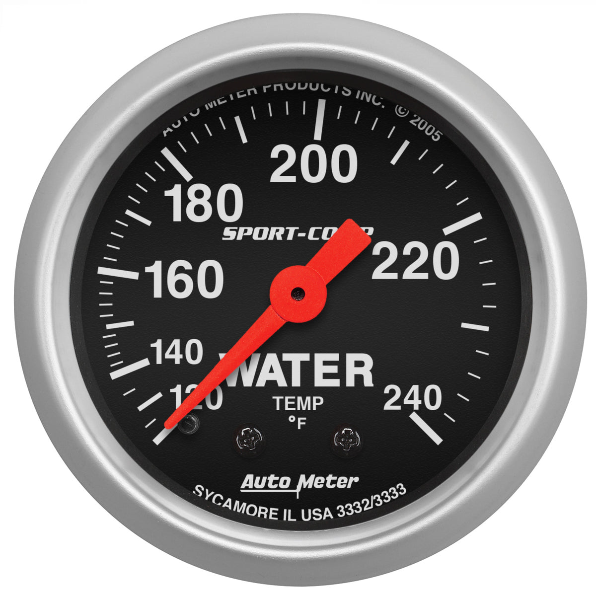 Autometer Sport-Comp 52.4mm 120-240 F Mech 2in Water Temp - 3332