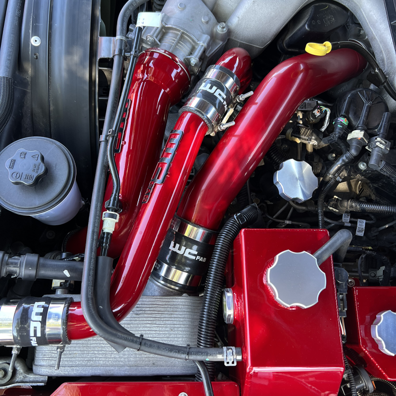 Wehrli 17-25 Ford Power Stroke 6.7L Upper Coolant Pipe Kit - WCFab Grey - WCF100311-GRY