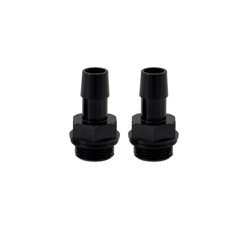 Mishimoto 2pcs. M20x1.5 1/2in Aluminum Catch Can Fittings - Black - MMFT-M20-12BK