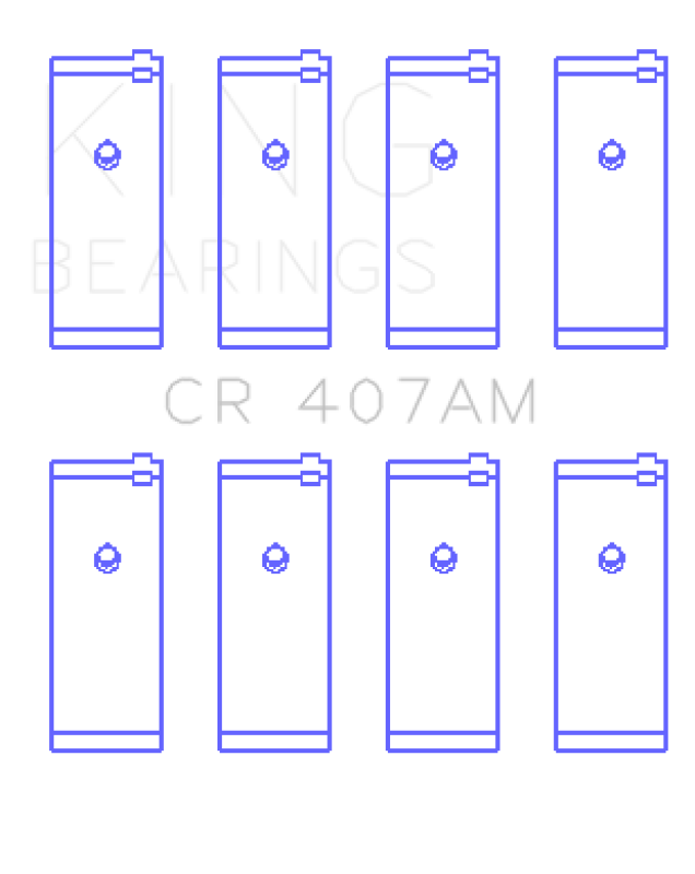 King Engine Bearings Nissan CA16DE/CA18DE/CA18ET/CA20E/CA20S/CD17 (Size +1.0mm) Conrod Bearing Set - CR407AM1.0