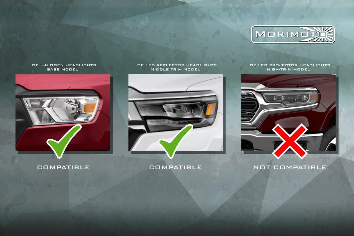 Morimoto - XB LED Headlights: Dodge Ram 1500 (2019+) (Pair / ASM)(Gen 2) - LF523-ASM