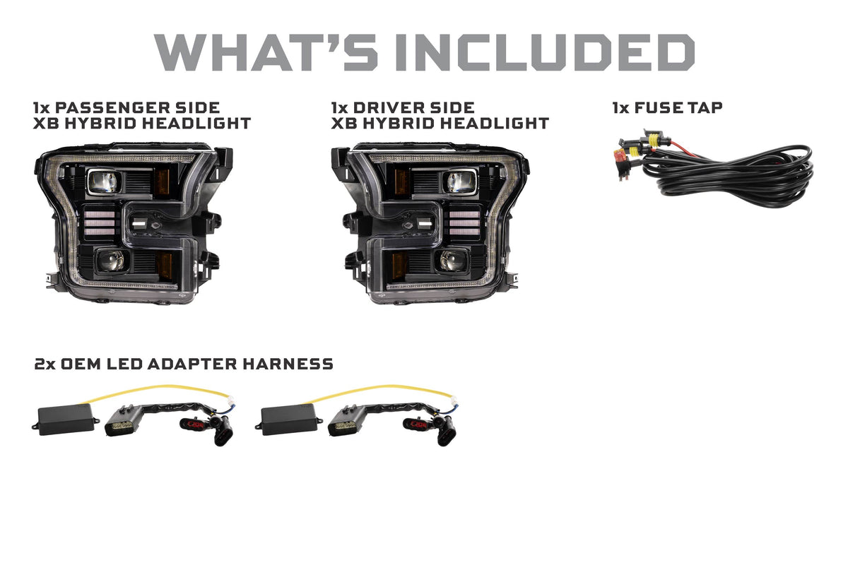 Morimoto - XB Hybrid LED Headlights: Ford F150 (15-17) (Pair / ASM) - LF550.2