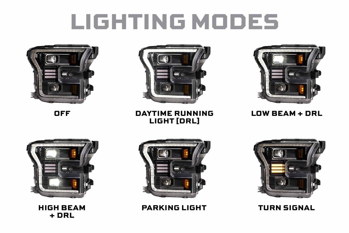 Morimoto - XB Hybrid LED Headlights: Ford F150 (15-17) (Pair / ASM) - LF550.2