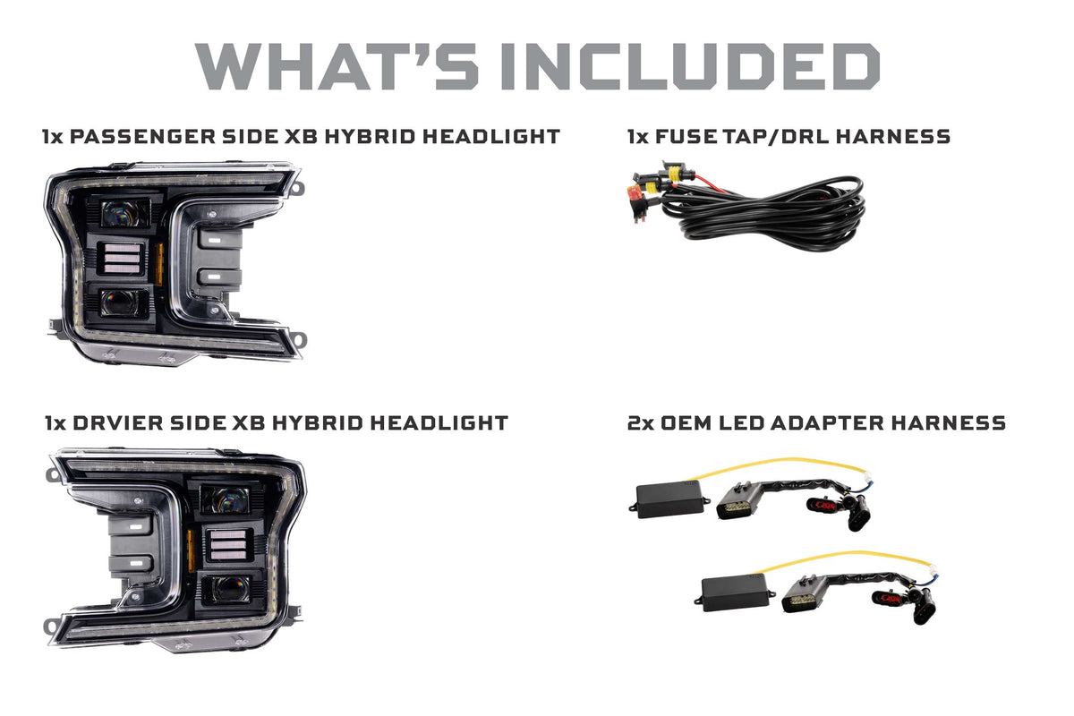 Morimoto - XB Hybrid LED Headlights: Ford F150 (18-20) (Pair / ASM) - LF551