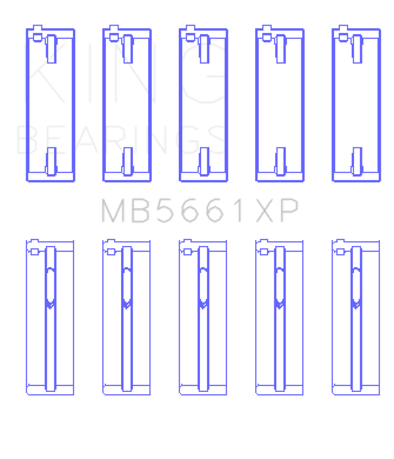 King Audi/VW ADZ/ AWT/ APK/ BHP/ BPY/ AKS (Size STDX) Main Bearing Set - MB5661XPSTDX