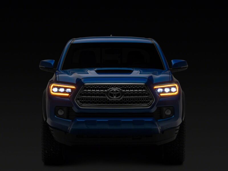 Raxiom 16-23 Toyota Tacoma CXR Series V2 LED Projector Headlights- Black Housing- Clear Lens - TT44175 - side view