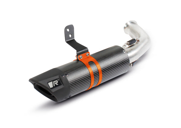 Remus 2020+ KTM 390 Adventure (Euro 4) Sport Flow Carbon Slip On w/Orange Clamp - 54482 652020 by Remus