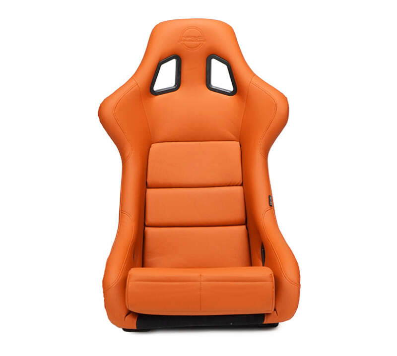 NRG FRP Bucket Seat w/Brown Vinyl Material - Large - FRP-302BR-V - close-up view 2