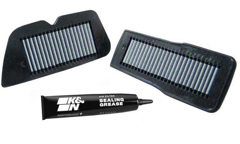 K&N 87-09 Suzuki VS1400 Intruder Air Filter (2 Per Box) - SU-1487 for 1987-2004 Suzuki VS1400GL Intruder - front view