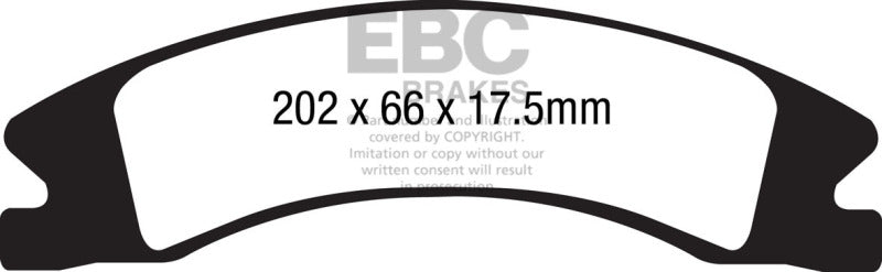 EBC 15+ Cadillac Escalade Ext/Esv 6.2 2WD Ultimax2 Front Brake Pads - UD1565