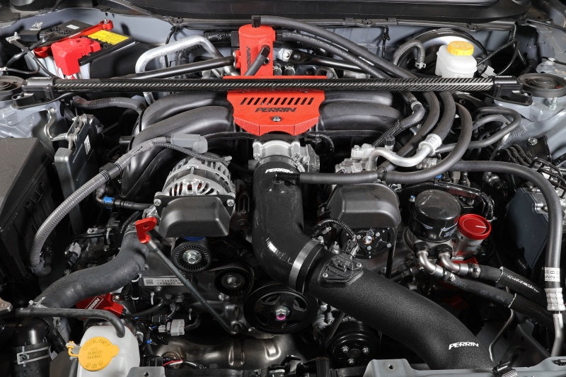 Perrin 22+ Subaru BRZ/Toyota GR86 Silicone Inlet Hose (3in. ID / SS Wire) - Black - PSP-INT-432BK