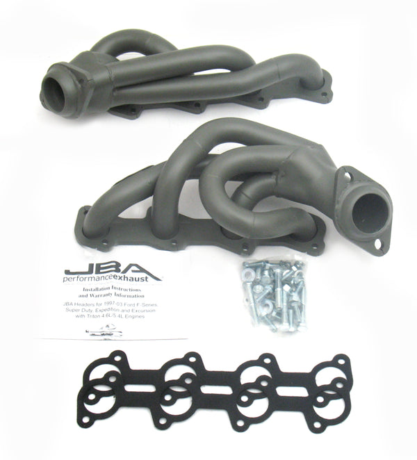 JBA 97-03 Ford F-150 5.4L 2V 1-1/2in Primary Ti Ctd Cat4Ward Header - 1679SJT for 1997-2003 Ford Expedition - front view
