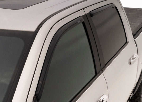 AVS 05-11 Dodge Dakota Quad Cab Ventvisor In-Channel Front & Rear Window Deflectors 4pc - Smoke - 194656 for 2005-2010 Dodge 
