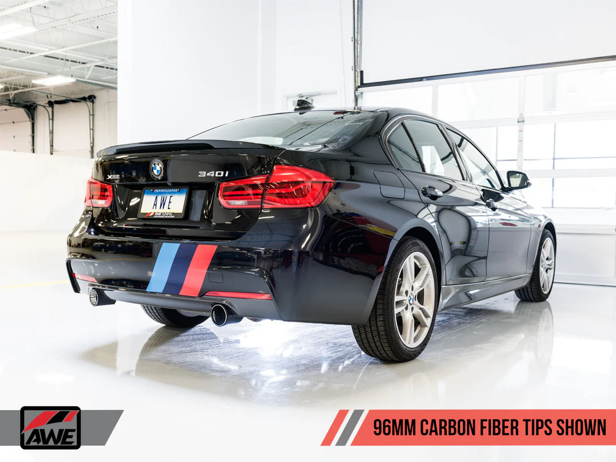 AWE Tuning BMW F22 M235i / M240i Touring Edition Axle-Back Exhaust - Diamond Black Tips (90mm)