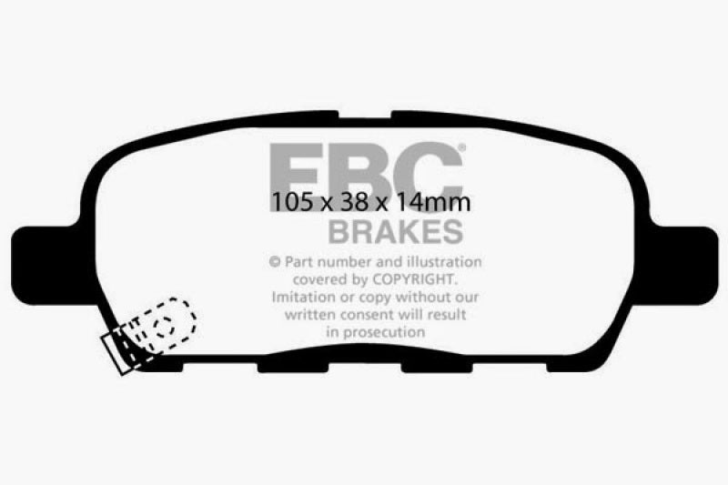 EBC 02 Infiniti G35 3.5 w/o DCS Greenstuff Rear Brake Pads - DP21666