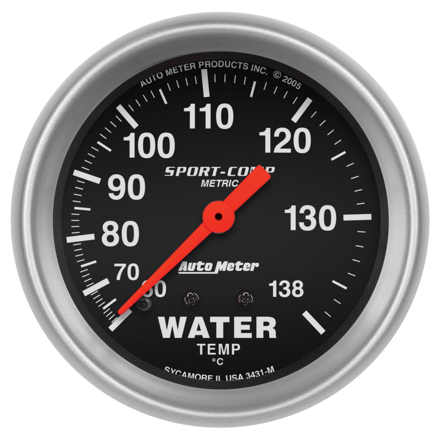 Autometer 2-5/8in 60-140 Degree C Mechanical Water Temperature Sport-Comp Gauge - 3431-M