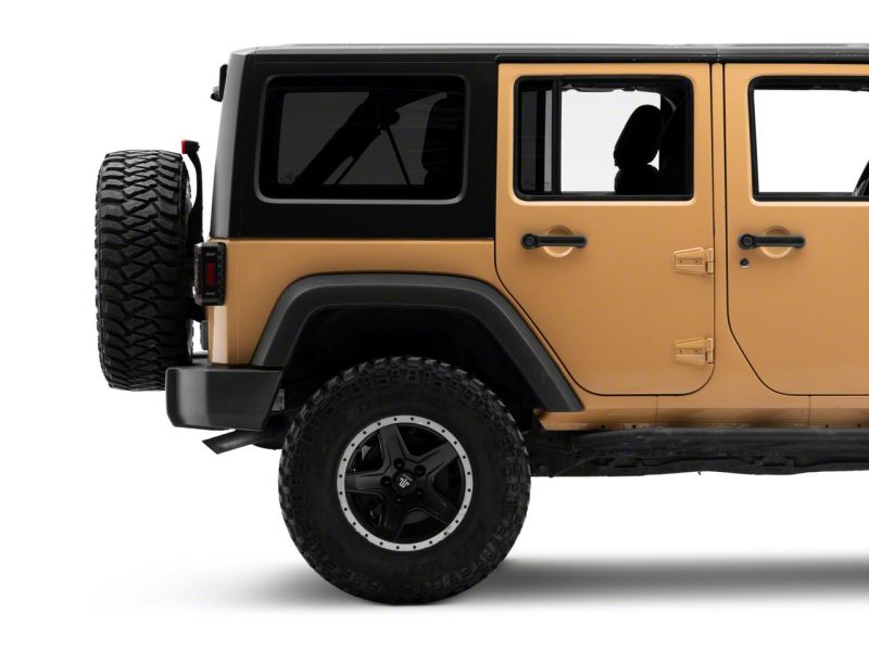 Raxiom 07-18 Jeep Wrangler JK Axial Series Trident LED Tail Lights- Blk Housing (Clear Lens) - J173719