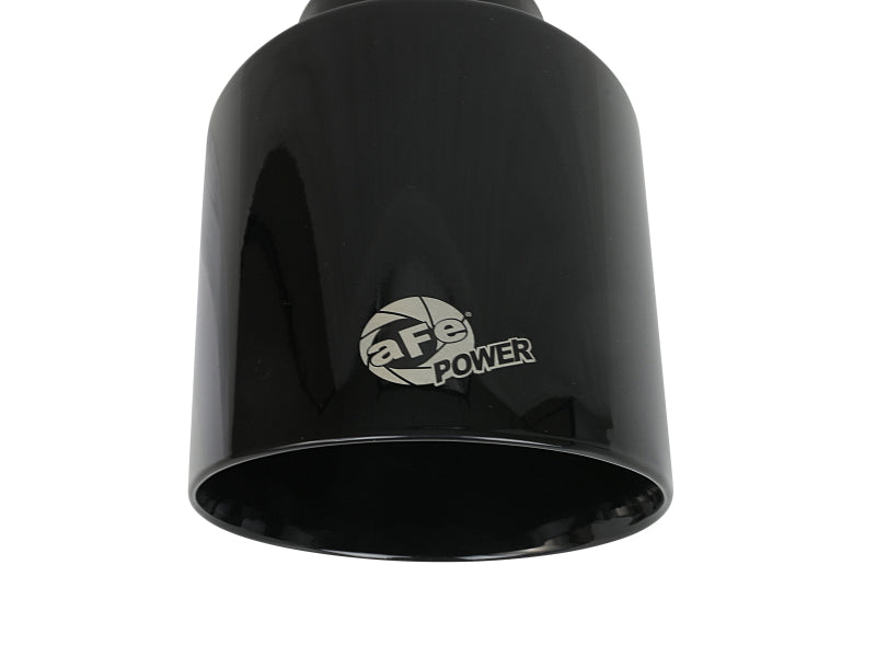 aFe Takeda 409 SS Clamp-On Exhaust Tip 2.5in. Inlet / 4.5in. Outlet / 7in. L - Black - 49T25454-B071