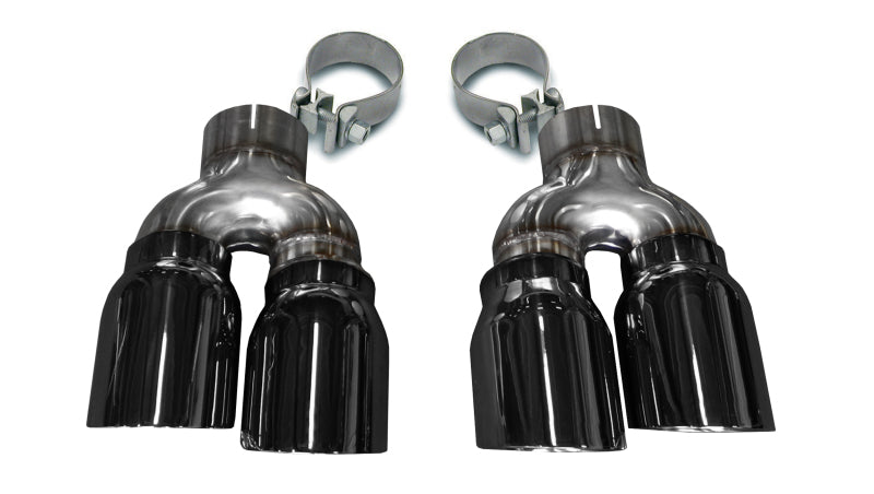 Corsa 2016-2019 Cadillac ATS 3.6T 4in Inlet / 4in Outlet Twin Black Tip Kit (For Corsa Exhaust Only) - 14479BLK