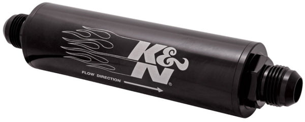 K&N 2in OD x 9in L 12AN 25 Micron In-Line Fuel/Oil FIlter - 81-1005 by K&N Engineering - front view