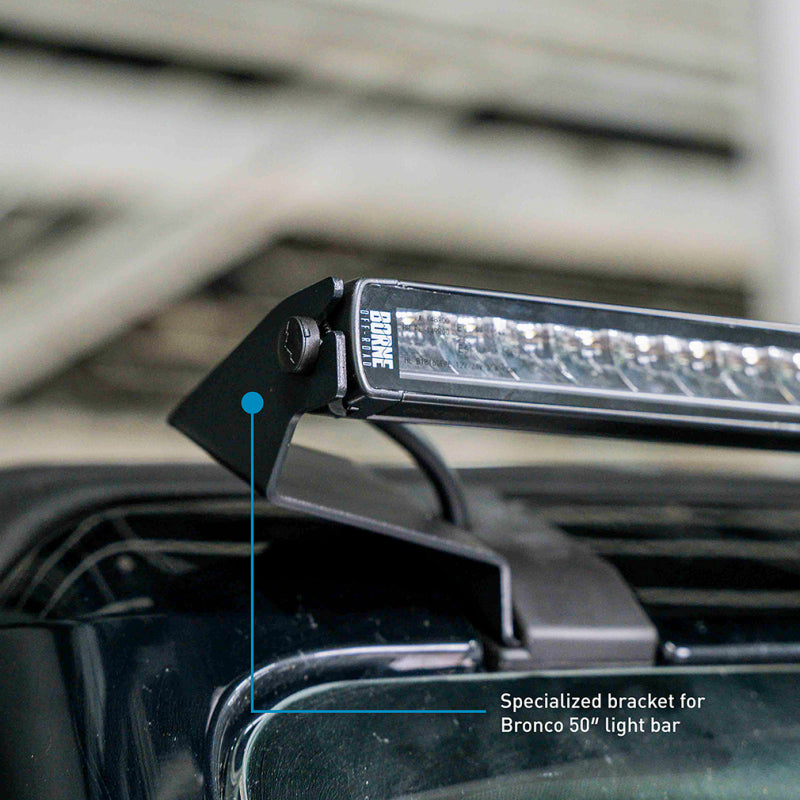 Borne Off-Road 21+ Direct Fit Bronco Light Bar 50in Upfit - BNLT-BR-21-SS50U
