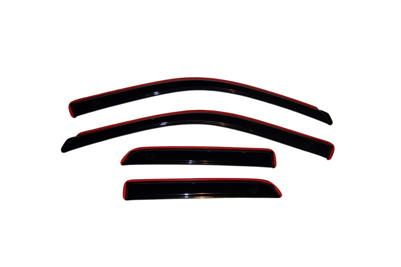 AVS 09-18 Dodge RAM 1500 Quad Cab Ventvisor In-Channel Front &amp; Rear Window Deflectors 4pc - Smoke - 194101