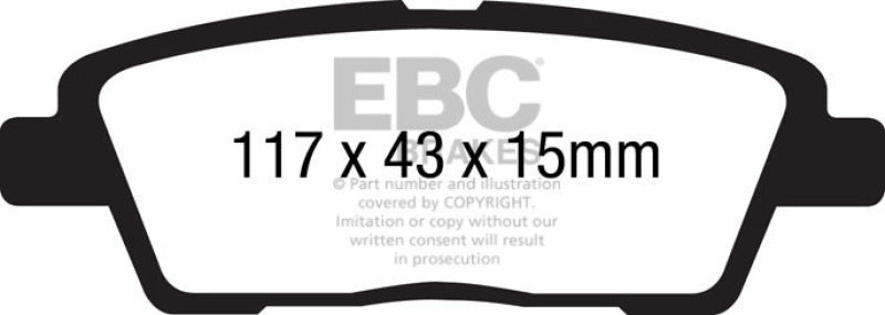 EBC 10-11 Hyundai Genesis 3.8 Greenstuff Rear Brake Pads - DP21881