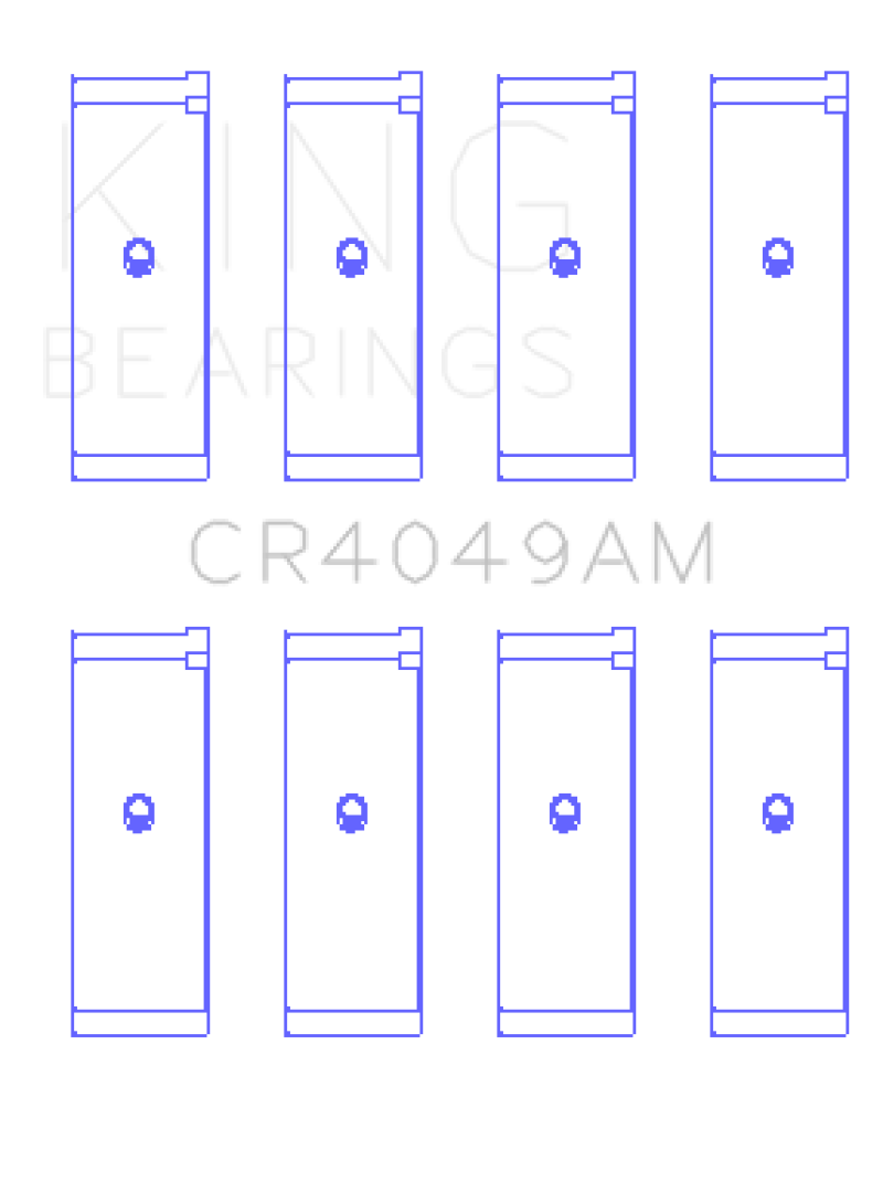 King Mitsubishi 4G15/G15B/G4DJ (Size 0.25mm) Connecting Rod Bearing Set - CR4049AM0.25
