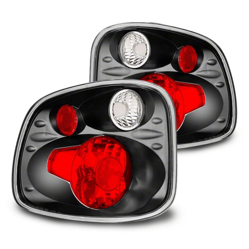 Raxiom 01-03 Ford F-150 Flareside Axial Series Version 2 Tail Lights- Black Housing- Clear Lens - T542832 - front view