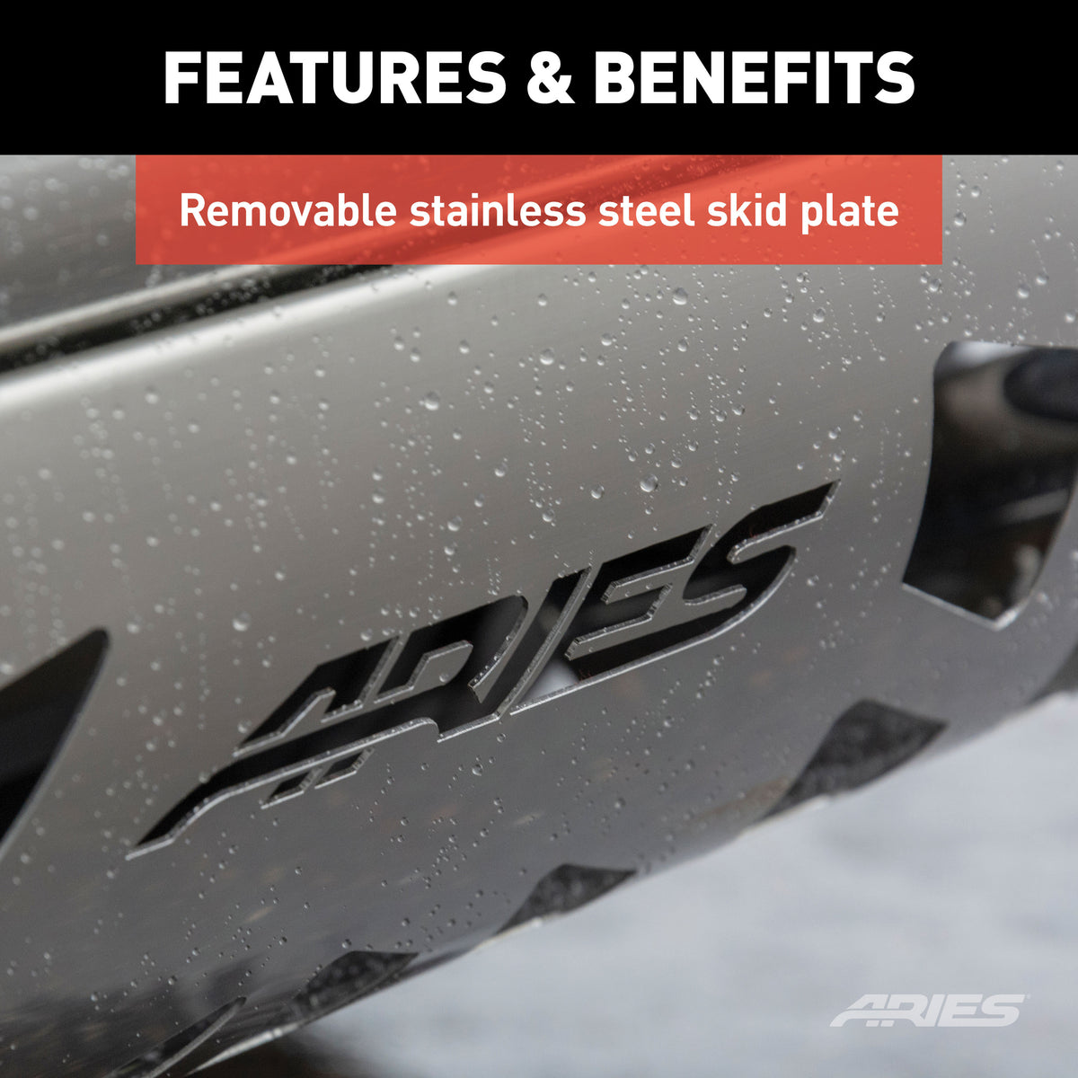 ARIES 35-4002 3-Inch Polished Stainless Steel Bull Bar, No-Drill, Select Chevrolet Avalanche, Silverado, Suburban, GMC Sierra, Yukon XL
