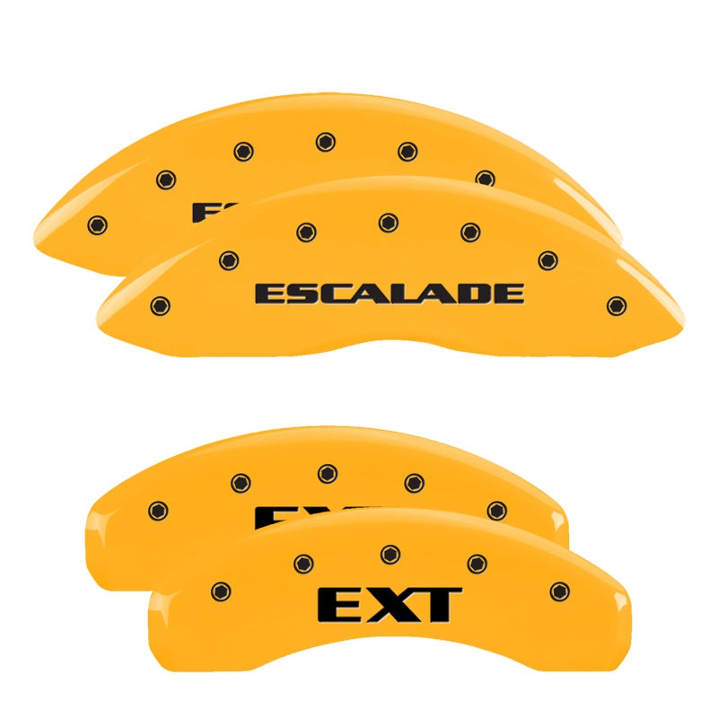 MGP 4 Caliper Covers Engraved Fr Escalade Rear EXT Yellow Finish Blk Char 2003 Cadillac Escalade ESV - 35014SEXTYL