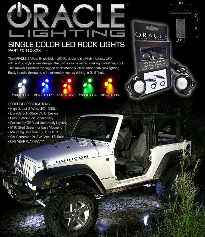 Oracle 3W Universal Cree LED Billet Light - White SEE WARRANTY - 5410-001