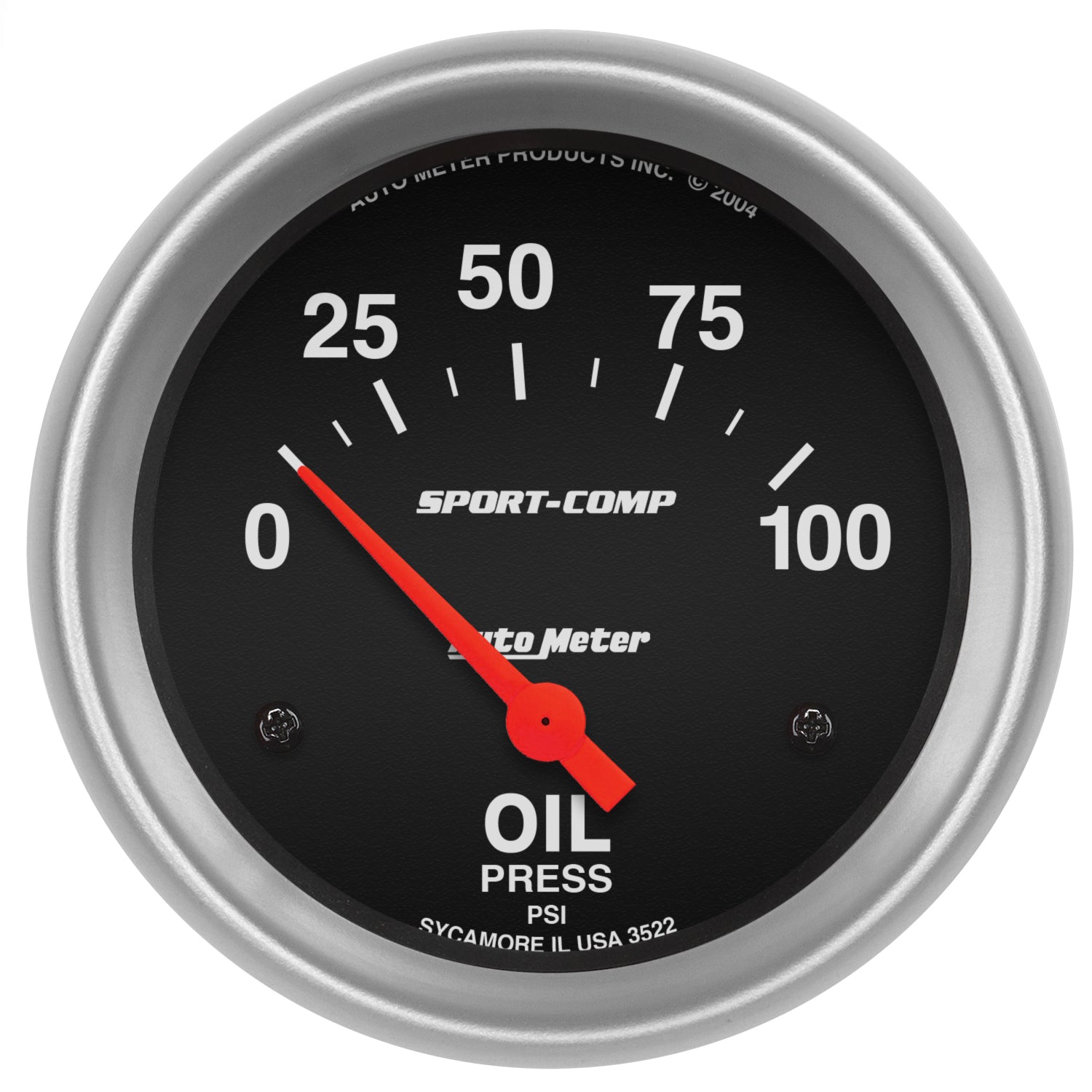 Autometer Sport-Comp 66.7mm 0-100 PSI Short Sweep Electronic Oil Pressure Gauge - 3522