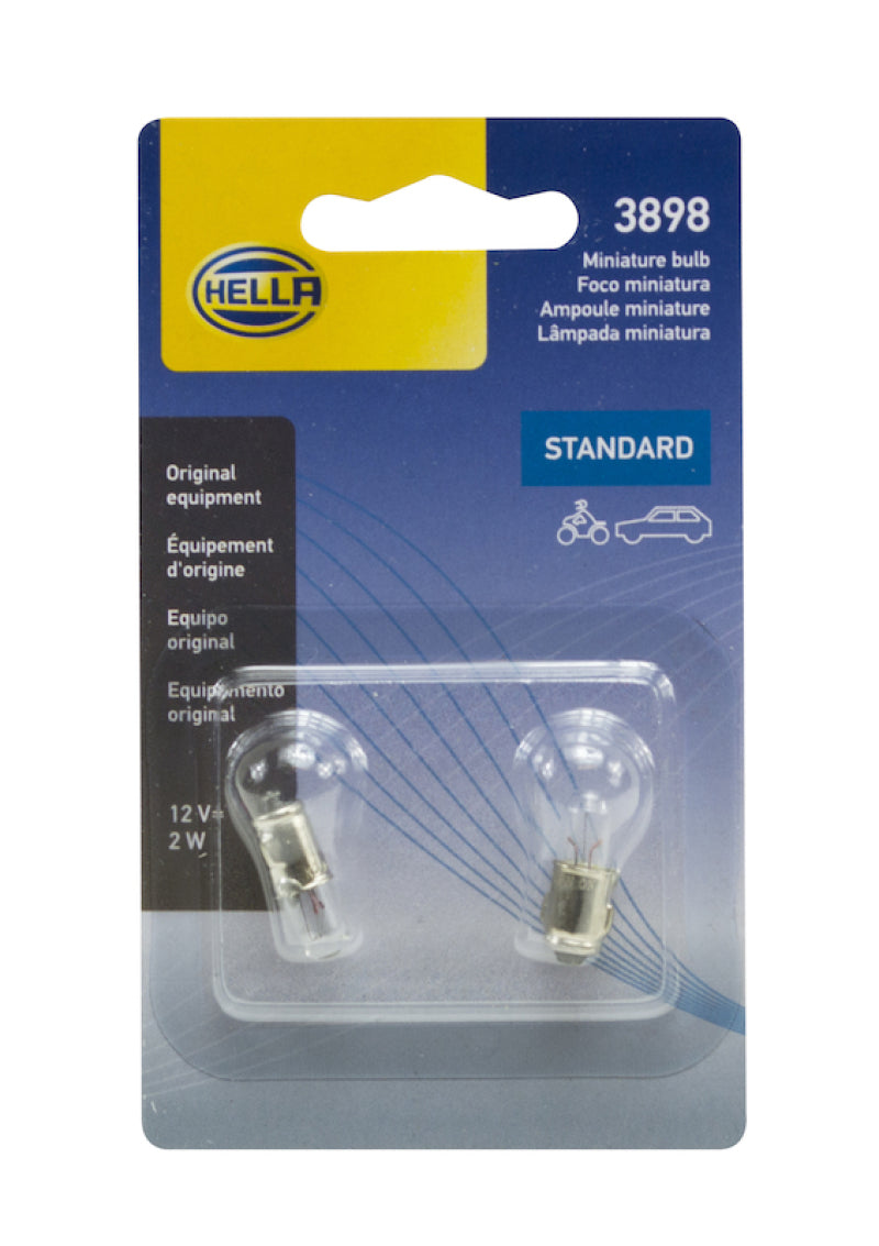 Hella Bulb 3898 12V 2W Ba7S T2 (2) - 3898TB