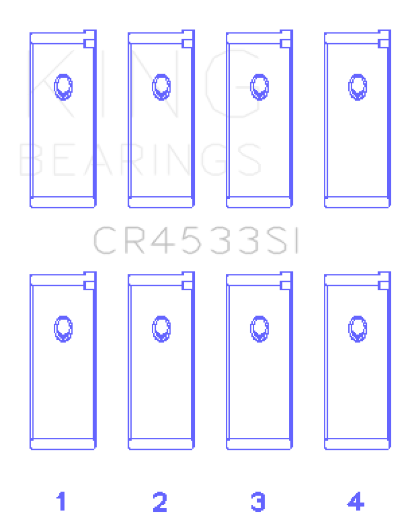 King Nissan QR25DE DOHC 16 Valves (Size STD) Rod Bearing Set - CR4533SI