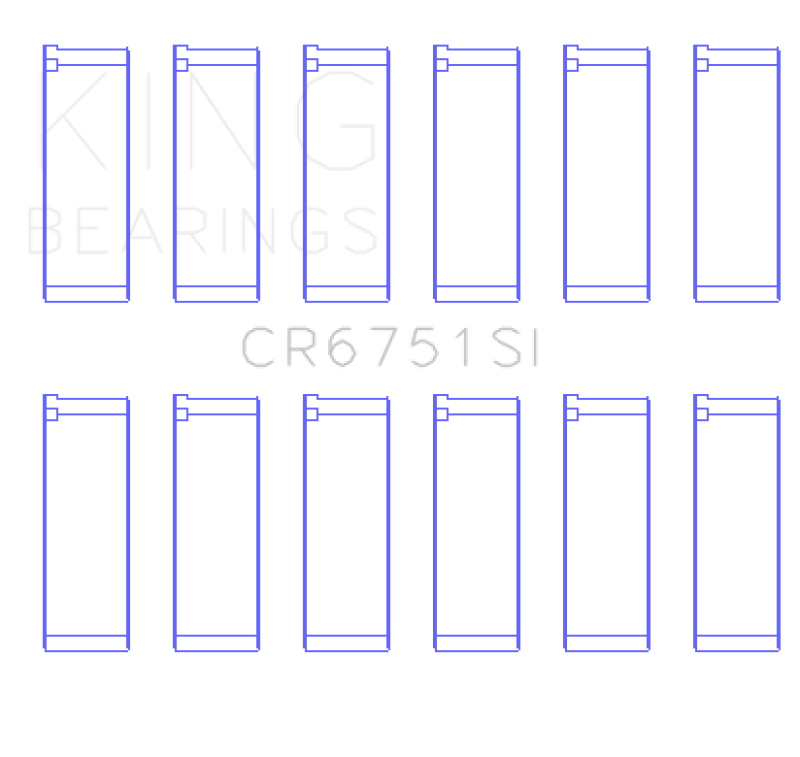 King Engine Bearings Ford 155 (Size +0.75mm) Connecting Rod Bearing Set - CR6751SI0.75