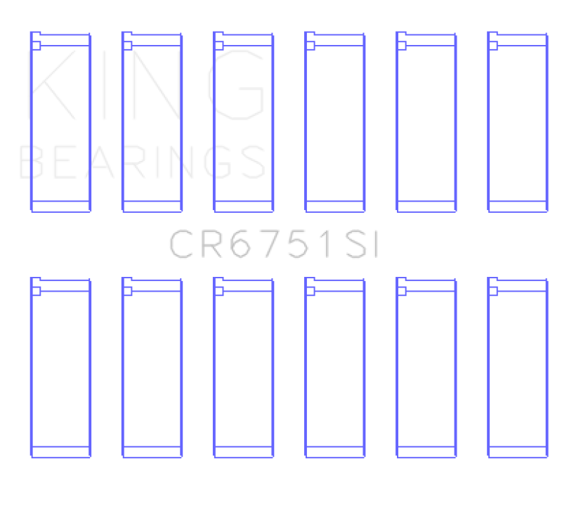 King Engine Bearings Ford 155 (Size +0.25mm) Connecting Rod Bearing Set - CR6751SI0.25