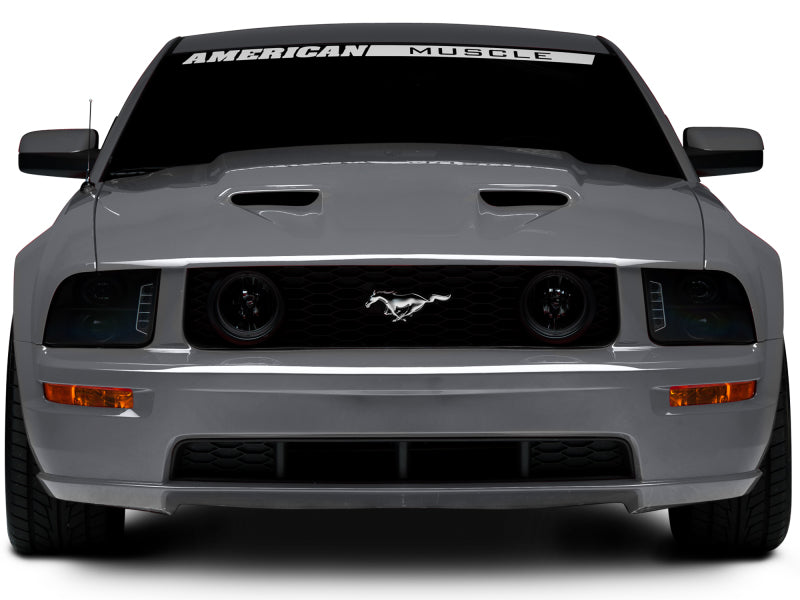 Raxiom 05-09 Ford Mustang w/ Halogen LED Halo Prjctr Headlights-Blk Hsng(Smoked Lens Exclude GT500) - 49128