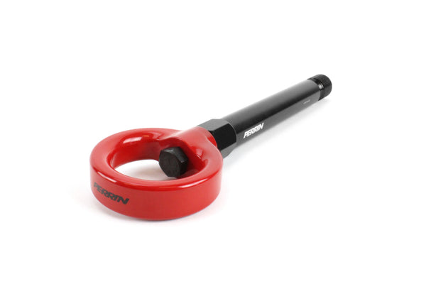 Perrin 10th Gen Civic SI/Type-R/Hatchback Tow Hook Kit (Rear) - Red - PHP-BDY-251RD for 2016-2021 Honda Civic - front view