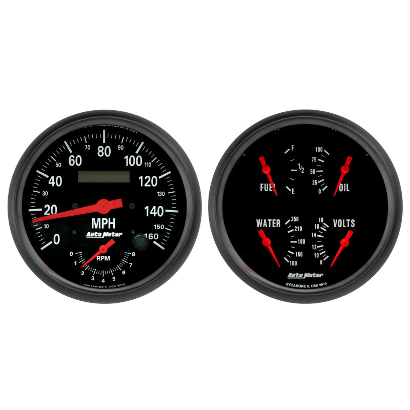 Autometer Z-Series Quad & Tach/Speedo 5in. - 2 Pc. - 2602