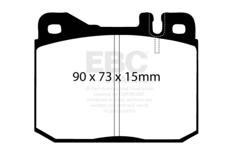 EBC 76-79 Mercedes-Benz 230 Redstuff Front Brake Pads - DP3261C