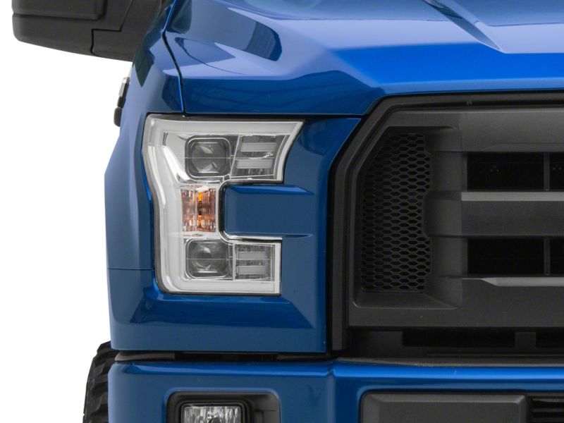 Raxiom 15-17 Ford F-150 Projector Headlights w/ LED Accent- Chrome Housing (Clear Lens) - T542715