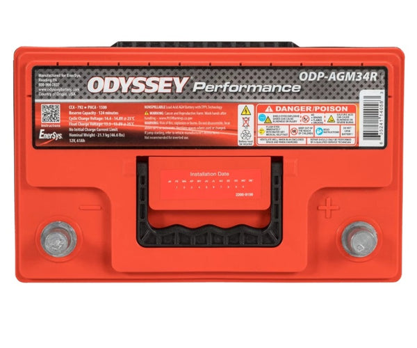 Odyssey Battery Auto/Truck/Heavy Duty & Commercial Performance AGM Battery (34R-790) - ODP-AGM34R for 1996-2007 Ford Taurus -