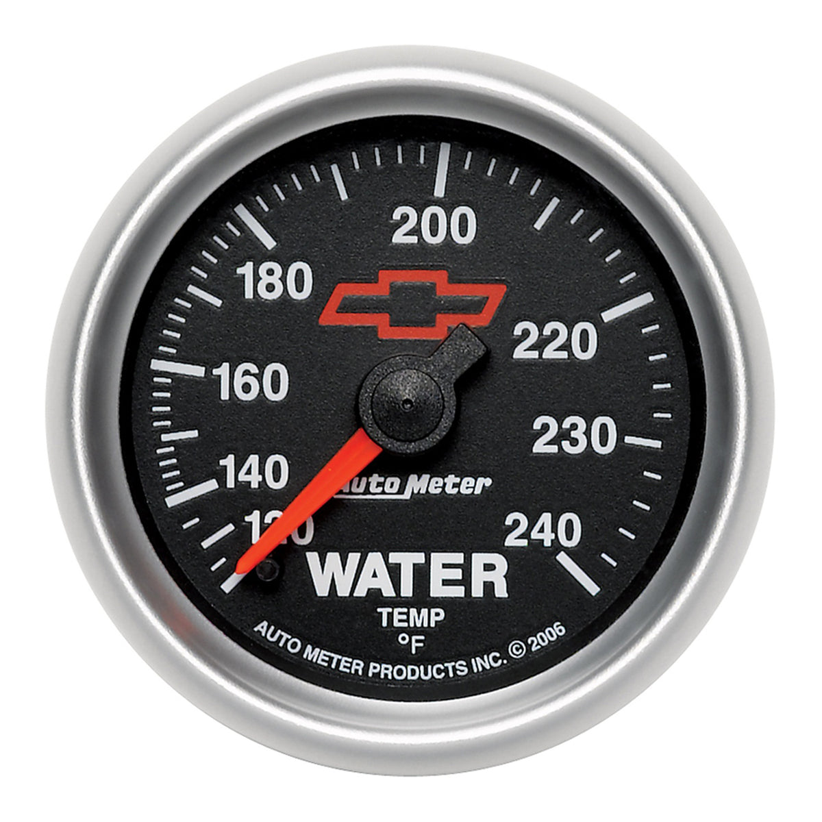 Autometer Sport-Comp II 2-1/16in 120-240 Deg Mechanical Water Temp Gauge - Bowtie Black - 3632-00406