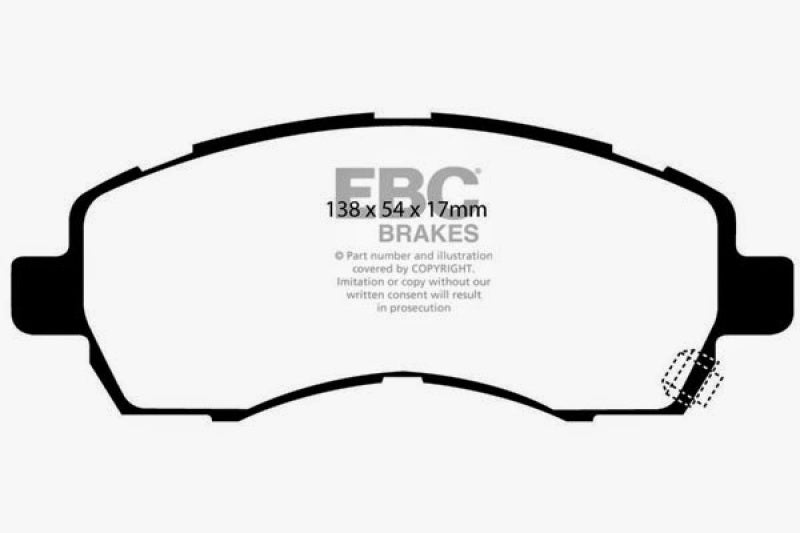 EBC 97-98 Subaru Impreza 1.8 Greenstuff Front Brake Pads - DP21138