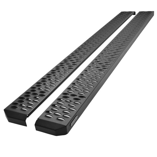 Westin Grate Steps Running Boards 79 in - Textured Black - 27-74735 for 1988-1999 Chevrolet C1500 - front view
